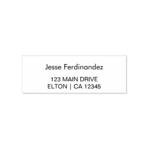 Return Address Modern Minimalist Script Name Self-inking Stamp