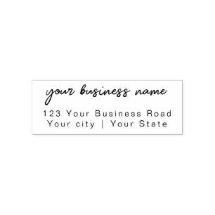 Return Address Modern Minimalist Script  Self-inking Stamp