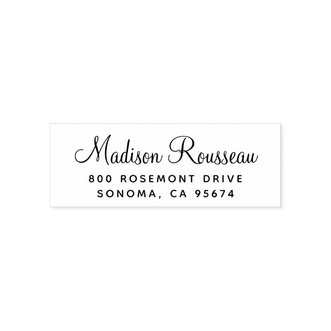 Return Address Modern Name Script  Self-inking Stamp (Design)