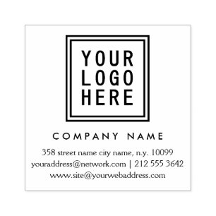 Return address of the corporate logo rubber stamp