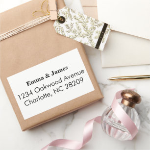 Return Address Personalized Wedding Address  Rectangular Sticker