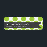 RETURN ADDRESS polka dot lime chalkboard flag<br><div class="desc">A modern, bold design with a super cute polka dot pattern. Setup as a template it is easy to customise with your own text - make it yours! Love the design but want to see it altered - different colour - a different product to complete your branding? No worries -...</div>