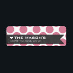 RETURN ADDRESS polka dot rose pink chalkboard flag<br><div class="desc">A modern, bold design with a super cute polka dot pattern. Setup as a template it is easy to customise with your own text - make it yours! Love the design but want to see it altered - different colour - a different product to complete your branding? No worries -...</div>