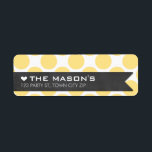 RETURN ADDRESS polka dot yellow chalkboard flag<br><div class="desc">A modern, bold design with a super cute polka dot pattern. Setup as a template it is easy to customise with your own text - make it yours! Love the design but want to see it altered - different colour - a different product to complete your branding? No worries -...</div>