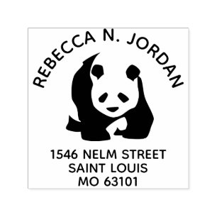 Return Address Self Inking Stamp For Panda Lovers