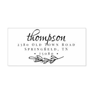 Return Address Self Inking Stamp Trees Sprig