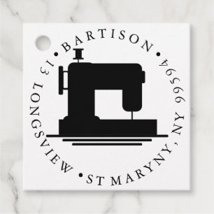 return address sewing Handmade company name Classi Favour Tags