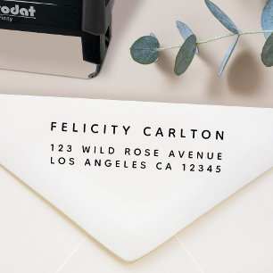 Return Address   Simple Minimalist Modern Stylish Self-inking Stamp