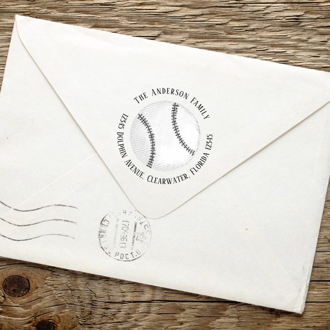 Return Address Simple Sports Baseball  Self-inking Stamp (Creator Uploaded)