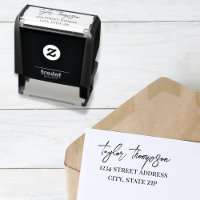 Return Address Stamp | Flirty Script  