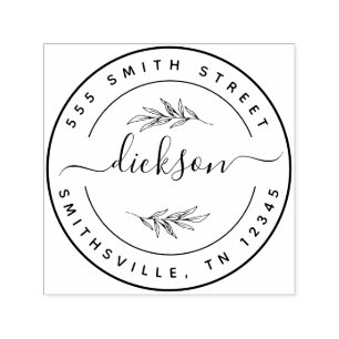 Return Address Stamp - Modern Calligraphy Surname