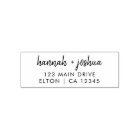 Return Address Stamp | Wedding Couple Names Script