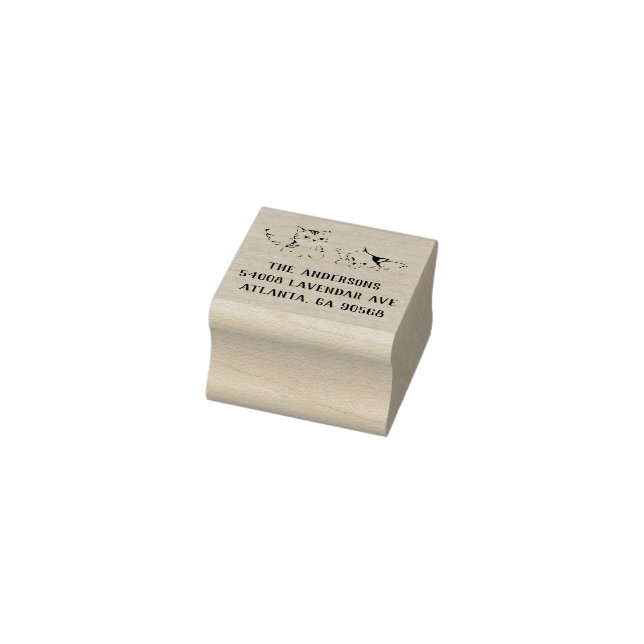 Return Address Stamp with Angel Kittens (Stamp)