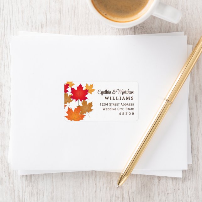 Return Address Sticker | Fall Leaves Design (Insitu)