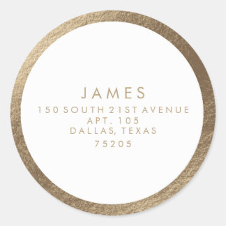 Return Address Sticker | Gold Border