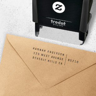 Return Address   Trendy Minimalist Modern Name Self-inking Stamp