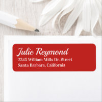 Return Address Vivid Red