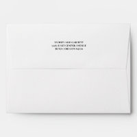 Return Address White Back Flap Basic Classic