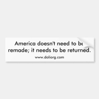 Return America Bumper Bumper Sticker