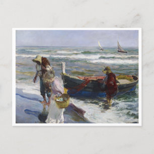 Return from Fishing, Joaquin Sorolla y Bastida  Postcard