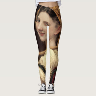 Return Of The Market by William Bouguereau Leggings