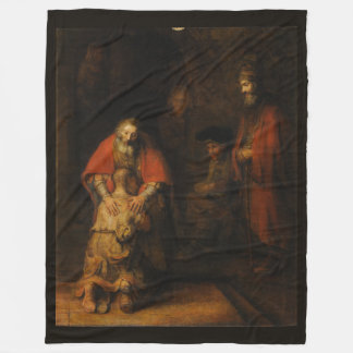 Return of the Prodigal Son by Rembrandt van Rijn Fleece Blanket