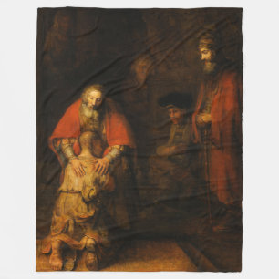 Return of the Prodigal Son by Rembrandt van Rijn Fleece Blanket