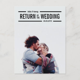 Return of the Wedding Postponed Wedding Photo Announcement Postcard