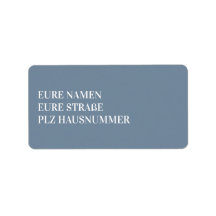 return sticker wedding Dusty Blue 01