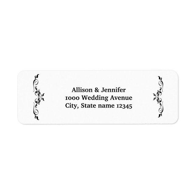 Return Swirl Design Address (Front)