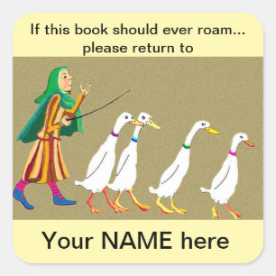return this book square sticker