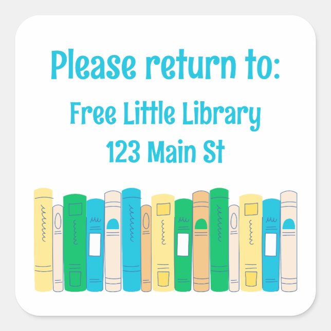 Return this book to neighbourhood library sticker (Front)
