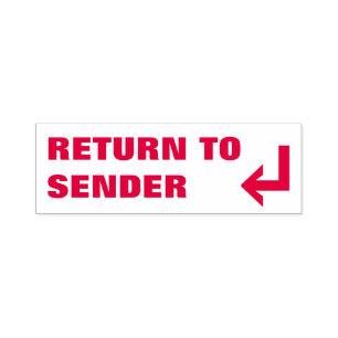 "RETURN TO SENDER" + Arrow Self-inking Stamp