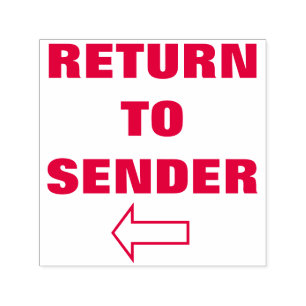 "RETURN TO SENDER" + Arrow Self-inking Stamp