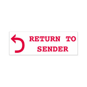 "RETURN TO SENDER" + Curved Arrow Self-inking Stamp