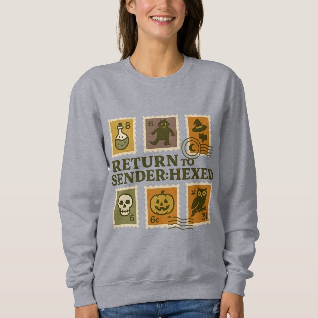 Return to Sender: Hexed Halloween Stamp Shirt (Front)