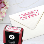Return To Sender Not At This Address Custom Office Self-inking Stamp<br><div class="desc">Customise this design and create your RETURN TO SENDER or another text office stamp. You can TRANSFER this DESIGN on other Zazzle products and adjust it to fit most of the Zazzle items. You can also click the CUSTOMIZE button to add, delete or change details like background colour, text, font...</div>