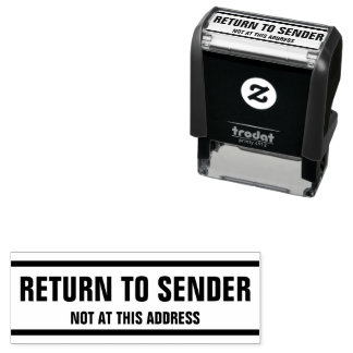 Return To Sender Not At This Address Text Template Self-inking Stamp