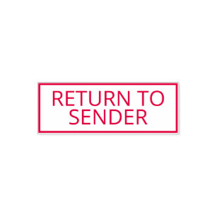 Return to Sender Red Self-inking Stamp