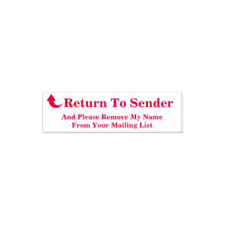Return To Sender - Remove Name From Mailing List Self-inking Stamp