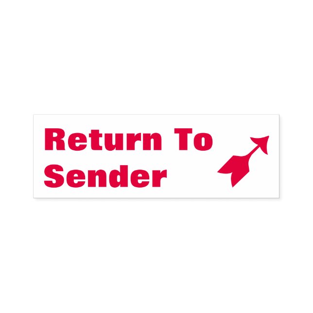 "Return To Sender" Rubber Stamp (Design)