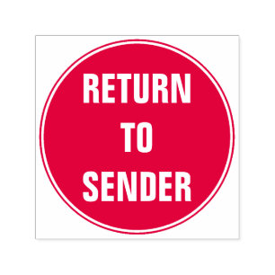 "RETURN TO SENDER" Self-Inking Rubber Stamp