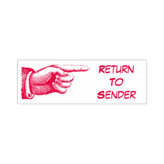 Return to Sender Vintage Pointing Finger Self-inking Stamp