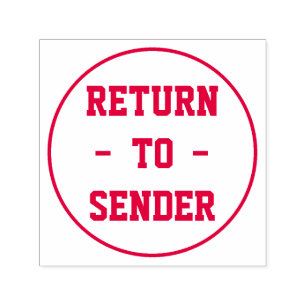 "RETURN TO SENDER" Within a Circle Outline Self-inking Stamp