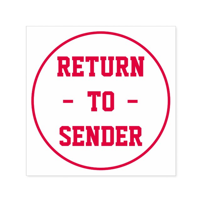 "RETURN TO SENDER" Within a Circle Outline Self-inking Stamp (Design)