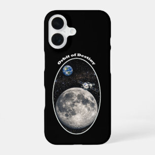 Return to the Moon with Spaceship and Earth URM iPhone 16 Case