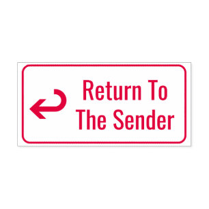 "Return To The Sender" Rubber Stamp