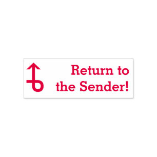 "Return to the Sender!" Rubber Stamp