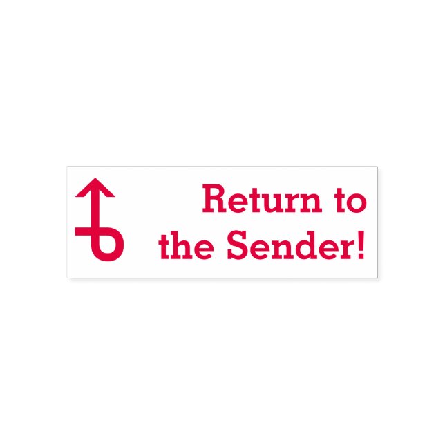 "Return to the Sender!" Rubber Stamp (Design)