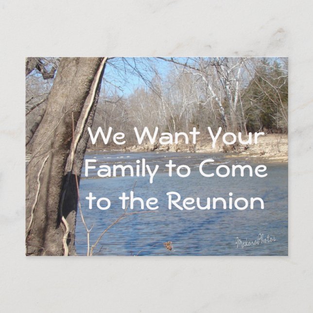 Reunion card-customise postcard (Front)